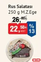 M.Z EGE RUS SALATASI 250 G indirimli fiyat M.Z EGE RUS SALATASI 250 G fiyat ve kampanya bilgisi